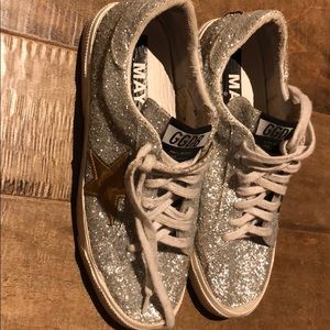 Golden goose silver sneakers
